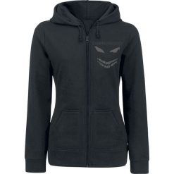 Bluzy damskie: Disturbed Darkness Bluza z kapturem rozpinana damska czarny