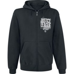 Bluzy męskie: Justice League United Bluza z kapturem rozpinana czarny