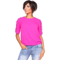 T-shirty damskie: Koszulka „Aline” w kolorze fuksji