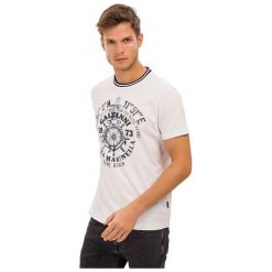 Galvanni T-Shirt Męski Ebeltoft Xl Biały. Białe koszulki męskie GALVANNI, xl, z nadrukiem, z bawełny, bez kołnierzyka. Za 149,00 zł.