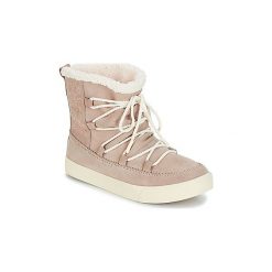 Śniegowce Toms ALPINE. Brązowe kozaki damskie Toms, bez obcasa, bez zapięcia. Za 219,50 zł.