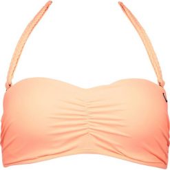 Biustonosz bikini "Saltimbocca" w kolorze brzoskwiniowym. Pomarańczowe stroje kąpielowe dwuczęściowe damskie marki Brunotti, w paski. W wyprzedaży za 56,95 zł.