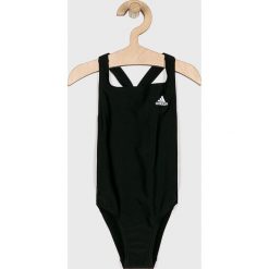 Adidas Performance - Strój kąpielowy dziecięcy 92-170 cm. Czarne stroje kąpielowe dziewczęce adidas Performance, bez wzorów, z elastanu. Za 69,90 zł.