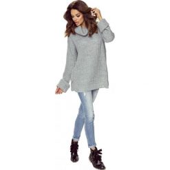 ADELA Oversiz'owy sweter z luźnym golfem Szary. Czarne golfy damskie marki Bergamo, z poliamidu. Za 129,00 zł.