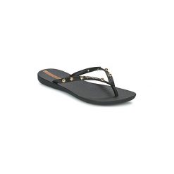 Japonki Ipanema WAVE GLAM. Czarne klapki damskie marki Ipanema, bez wzorów, bez obcasa. Za 103,20 zł.