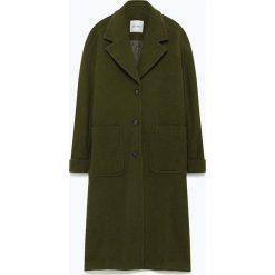 Płaszcz przejściowy w kolorze ciemnozielonym. Zielone kurtki damskie American Vintage, s, bez wzorów, z wełny. W wyprzedaży za 439,95 zł.