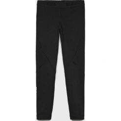 Adidas Performance - Legginsy dziecięce 134-170 cm. Czarne spodnie dziewczęce adidas Performance, bez wzorów, z elastanu, climawarm (adidas). W wyprzedaży za 129,90 zł.