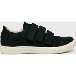 Mrugała - Buty dziecięce Tala. Niebieskie trampki chłopięce Mrugała, bez wzorów, ze skóry, sportowe, z okrągłym noskiem, bez zapięcia. W wyprzedaży za 199,90 zł.