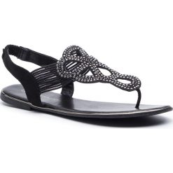 Sandały BASSANO - WP01-0612-01 Black. Czarne klapki damskie Bassano, bez wzorów, ze skóry ekologicznej, bez obcasa, na obcasie. Za 59,99 zł.