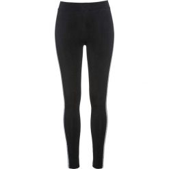Legginsy z brokatowymi paskami bonprix czarny. Czarne legginsy damskie bonprix, w paski. Za 49,99 zł.