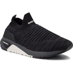 Sneakersy DIESEL - S-Kb Athl Sock Y01881 P2199 H3800 Black/Grey. Czarne sneakersy męskie Diesel, na co dzień, bez wzorów, z tworzywa sztucznego, eleganckie, bez zapięcia. Za 919,00 zł.