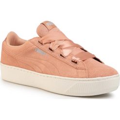 Sneakersy PUMA - Vikky Platform Ribbon S 366418 07 Dusty Coral/Dusty Coral. Różowe półbuty damskie Puma, na co dzień, bez wzorów, ze skóry, bez obcasa, bez zapięcia. Za 299,99 zł.