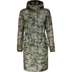 Parka AERONAUTICA MILITARE. Zielone kurtki damskie Aeronautica Militare, z aplikacjami, z tkaniny, bez kaptura. W wyprzedaży za 1966,00 zł.