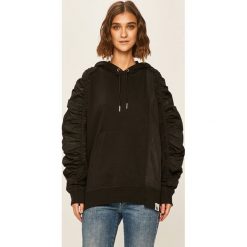 Diesel - Bluza. Czarne bluzy damskie Diesel, s, bez wzorów, z bawełny, bez rękawów, z kapturem. W wyprzedaży za 599,90 zł.