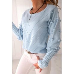 Sweter DANOLA SKY. Niebieskie bluzy damskie uniwersalny. W wyprzedaży za 59,00 zł.