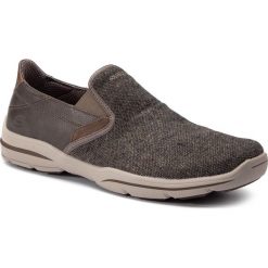Półbuty SKECHERS - Trefton 65579/BRN Brown. Pomarańczowe półbuty męskie Skechers, na co dzień, bez wzorów, ze skóry ekologicznej, bez zapięcia. Za 259,99 zł.