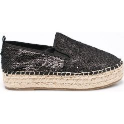 Steve Madden - Espadryle Poppie. Czarne espadryle damskie marki Steve Madden, z gumy, na obcasie. W wyprzedaży za 199,90 zł.