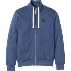 Bluza rozpinana ze stójką bonprix indygo. Niebieskie bluzy męskie bonprix, s, bez wzorów, ze stójką, bez rękawów, bez kaptura. Za 89,99 zł.