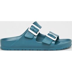 Birkenstock - Klapki Arizona. Szare klapki damskie Birkenstock, bez wzorów, z materiału, bez obcasa. Za 119,90 zł.