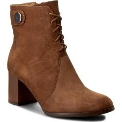 Botki KOTYL - 4041 Rudy Nubuk. Brązowe botki damskie na obcasie marki Kotyl, z nubiku. W wyprzedaży za 289,00 zł.