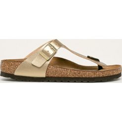 Birkenstock - Japonki Gizeh. Żółte klapki damskie Birkenstock, bez wzorów, z gumy, bez obcasa, na obcasie. W wyprzedaży za 229,90 zł.