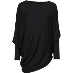 Swetry oversize damskie: Sweter oversize z asymetrycznym dołem bonprix czarny