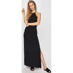 Emporio Armani - Sukienka. Sukienki damskie Emporio Armani, na co dzień, s, bez wzorów, z elastanu, casualowe, bez kołnierzyka, bez rękawów, maxi, proste. W wyprzedaży za 349,90 zł.
