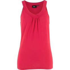 Top shirtowy, 100% bawełna bonprix czerwony. Czerwone topy damskie bonprix, z bawełny. Za 29,99 zł.