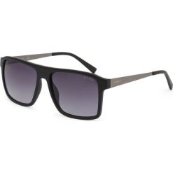 Guess Jeans - Okulary. Czarne okulary przeciwsłoneczne męskie Guess Jeans, z jeansu, prostokątne. Za 499,90 zł.