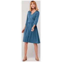 Sukienka Larissa Real Teal XL niebieski. Niebieskie sukienki damskie s, z elastanu, rozkloszowane. Za 297,00 zł.