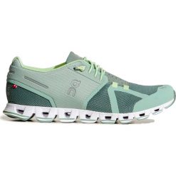 Buty ON RUNNING CLOUD WOMAN. Zielone buty sportowe damskie On Running, bez wzorów, sportowe, na fitness i siłownię. Za 600,00 zł.