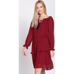 Bordowa Sukienka Counseled. Czerwone sukienki hiszpanki Born2be, uniwersalny, mini. Za 69,99 zł.