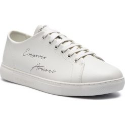 Sneakersy EMPORIO ARMANI - X4X261 XF332 00152 Optical White. Białe sneakersy męskie Emporio Armani, na co dzień, bez wzorów, ze skóry ekologicznej, klasyczne, bez zapięcia. W wyprzedaży za 579,00 zł.