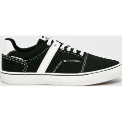 Jack & Jones - Tenisówki. Czarne trampki męskie Jack & Jones, bez wzorów, z gumy, na sznurówki. W wyprzedaży za 99,90 zł.