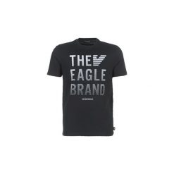 T-shirty z krótkim rękawem Emporio Armani ARMOL. Czarne t-shirty męskie marki Emporio Armani, xl, bez wzorów, bez kołnierzyka, krótkie. Za 327,20 zł.