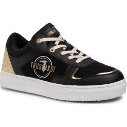 Sneakersy TRUSSARDI JEANS - 79A00473 K299. Czarne półbuty damskie Trussardi Jeans, z jeansu. Za 599,00 zł.