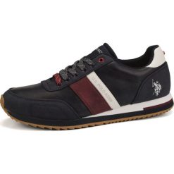 U.S. POLO ASSN. tenisówki męskie Vance 41 ciemnoniebieski. Niebieskie trampki męskie U.S. Polo Assn., bez wzorów, ze skóry, na sznurówki. Za 389,00 zł.