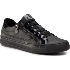 Sneakersy S.OLIVER - 5-23615-25 Black Uni 007. Czarne półbuty damskie S.Oliver, bez wzorów, ze skóry ekologicznej, bez obcasa, na płaskiej podeszwie, bez zapięcia. Za 179,00 zł.