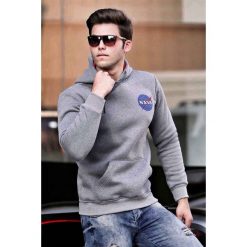 Bluza męska NASA GREY. Szare bluzy męskie Bluza męska NASA GREY, s, bez wzorów, bez kołnierzyka, bez rękawów, bez kaptura. W wyprzedaży za 79,00 zł.