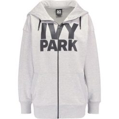 Bluzy damskie: Ivy Park LOGO ZIP THRU Bluza z kapturem light grey marl/black