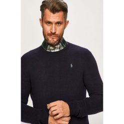 Polo Ralph Lauren - Sweter. Niebieskie swetry męskie xxl, z wełny, z okrągłym kołnierzem. W wyprzedaży za 449,90 zł.