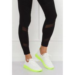 Buty sportowe biało-żółte NB283 FLUORESCENCE YELLOW. Żółte buty sportowe damskie obuwie damskie, bez wzorów, z tkaniny, sportowe. Za 66,56 zł.