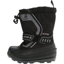 Kamik SNOWCOAST4 Śniegowce black. Czarne buty zimowe damskie marki Kamik, z materiału. W wyprzedaży za 203,40 zł.