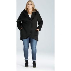 Czarna bluza z kapturem oversize duże rozmiary PLUS SIZE JESIEŃ. Czarne bluzy damskie Moda Size Plus Iwanek, z bawełny, eleganckie, z kapturem. Za 169,00 zł.