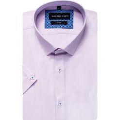 Koszula SANDRO KKFS000067. Fioletowe koszule męskie Giacomo Conti, na lato, m, bez wzorów, z bawełny, eleganckie, bez kołnierzyka, z krótkim rękawem. Za 149,00 zł.
