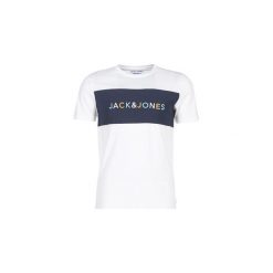 T-shirty z krótkim rękawem Jack Jones JORALBAS. Białe t-shirty męskie Jack & Jones, s, bez wzorów, bez kołnierzyka, krótkie. Za 67,20 zł.