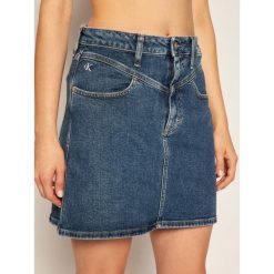 Spódnica jeansowa Calvin Klein Jeans High Waisted Denim J20J214445. Niebieskie spódniczki damskie Calvin Klein Jeans, bez wzorów, z jeansu. Za 299,00 zł.