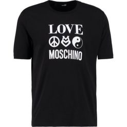 Love Moschino REGULAR LOGO TAO Tshirt z nadrukiem black. Czarne koszulki polo męskie Love Moschino, xxl, z nadrukiem, z bawełny. W wyprzedaży za 299,25 zł.