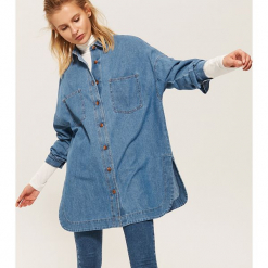 Jeansowa koszula oversize - Niebieski. Niebieskie koszule jeansowe damskie House, l. Za 119,99 zł.