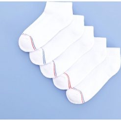 Skarpety stopki 5 pack - Biały. Białe skarpetki damskie Reserved, bez wzorów. Za 24,99 zł.